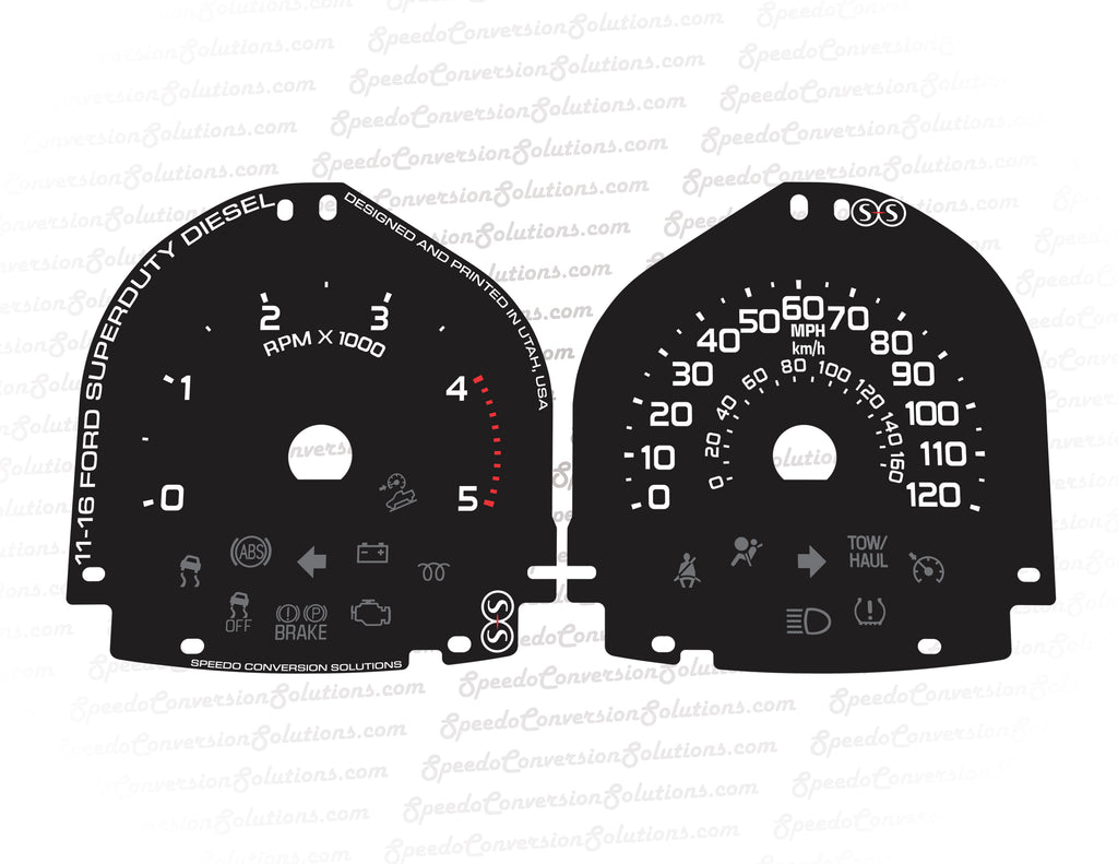 2011-2016 Ford F-250 F-350 Standard Ticks - 120 MPH