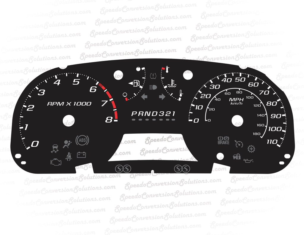 2004-2012 Chevrolet Colorado TCS & Gear Temp Warning Lights - 110 MPH