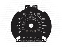 2013-2020 Ford Fusion Single Center Gauge PRNDL - 160 MPH