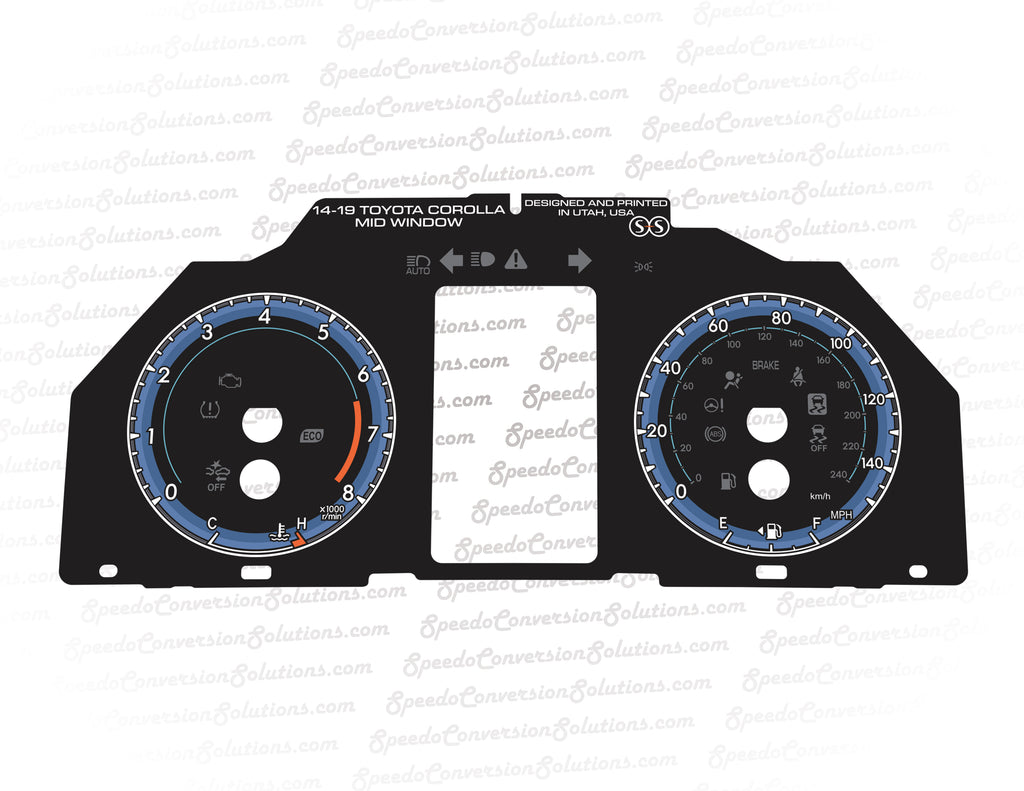 2014-2019 Toyota Corolla Mid Window - 140 MPH