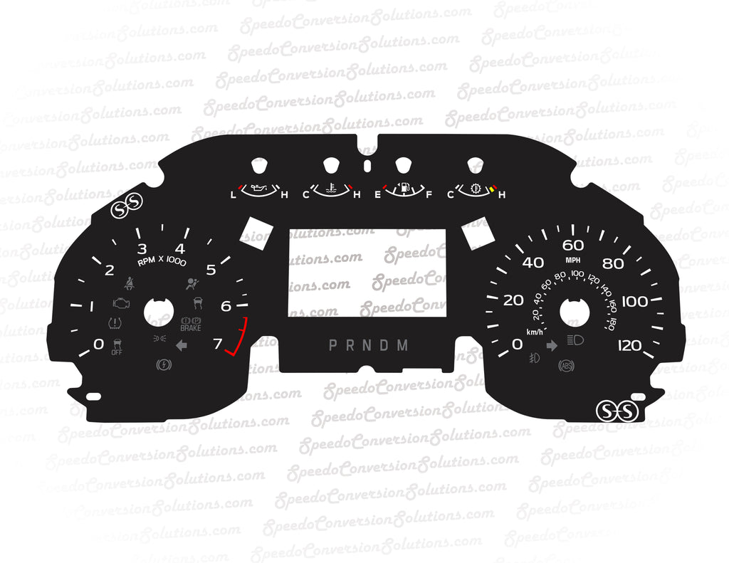 2015-2020 Ford F-150 4 Inch Screen PRNDM 7K Tach - 120 MPH
