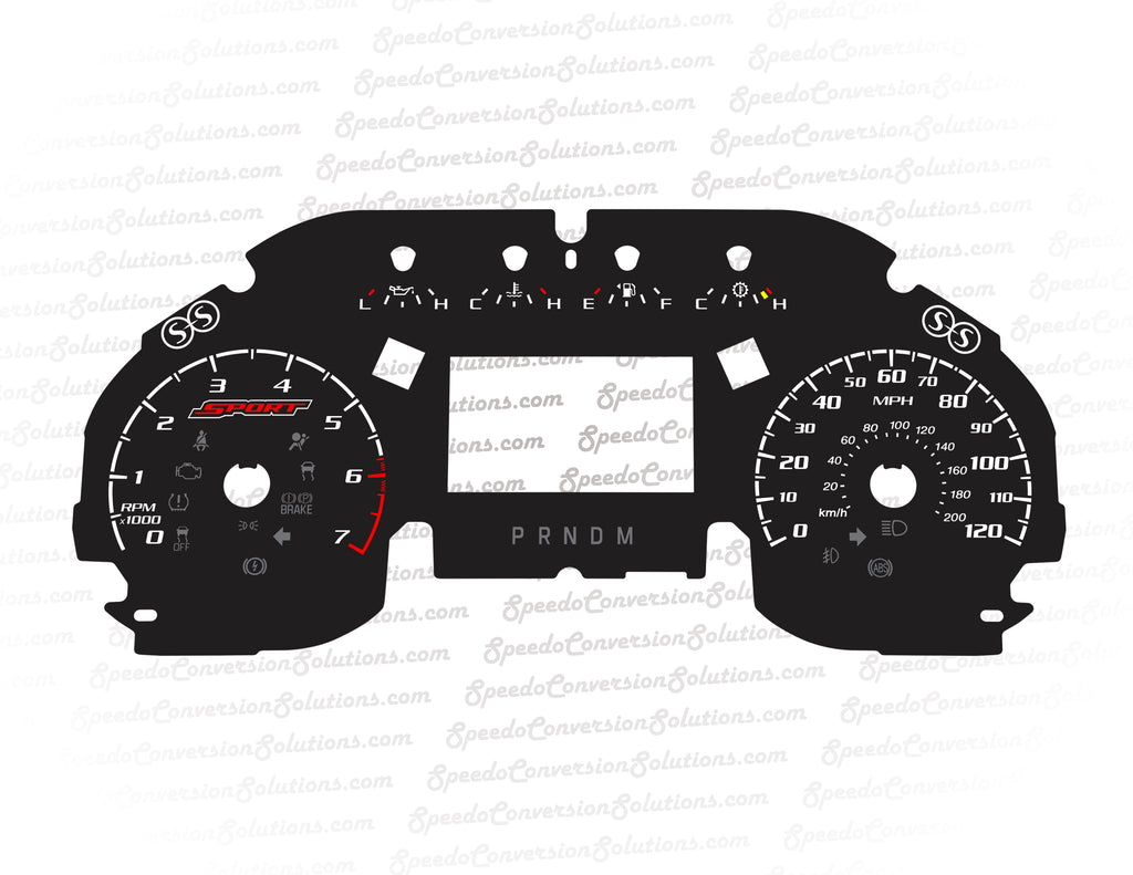 2015-2020 Ford F-150 4 Inch Screen SPORT PRNDM 120 MPH