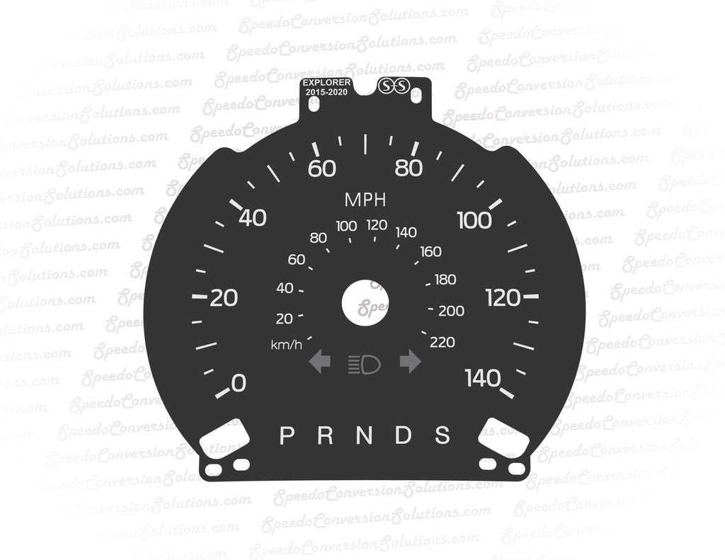 2015-2020 Ford Explorer Center Gauge - 140 MPH