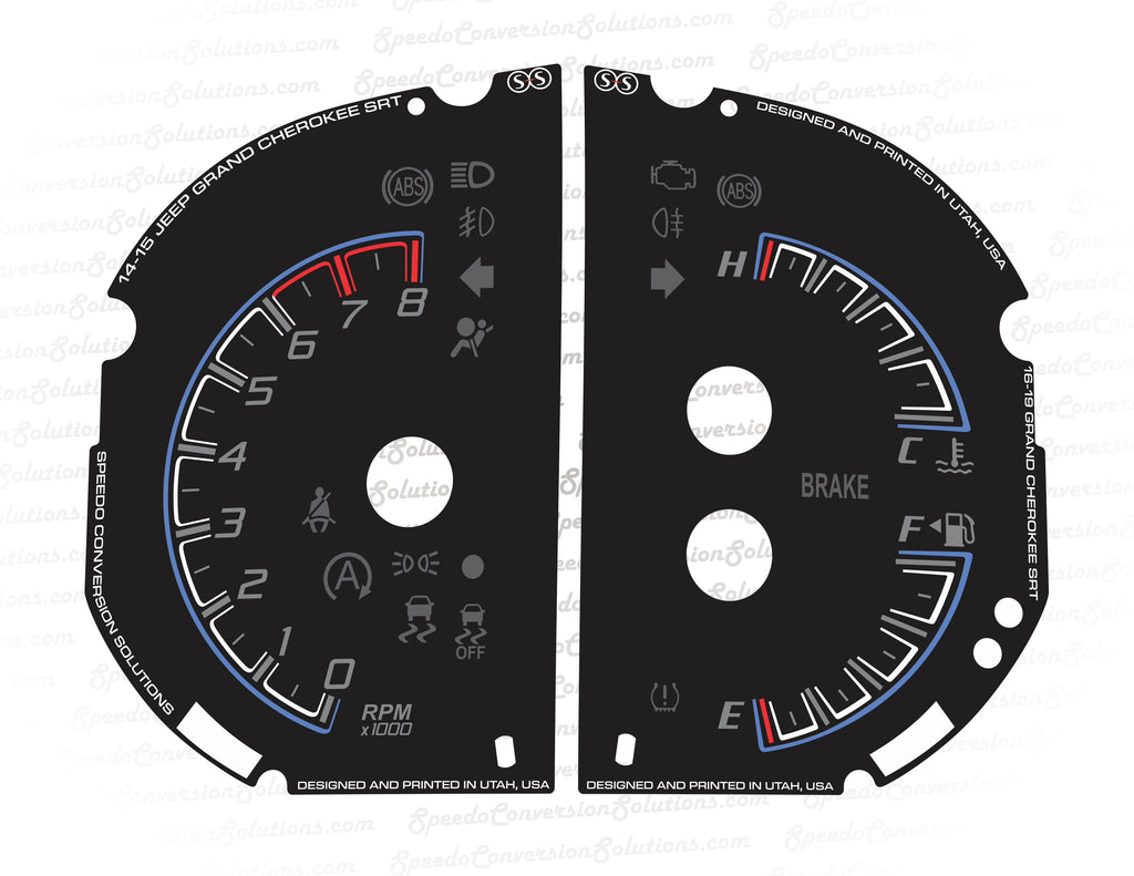 2014-2015 Jeep Grand Cherokee SRT 8K Tachometer