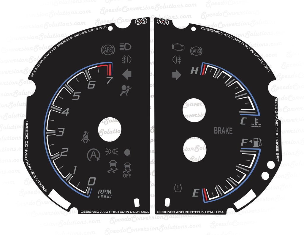 2014-2022 Jeep Grand Cherokee SRT Style FOR BASE WK2 7K Tachometer
