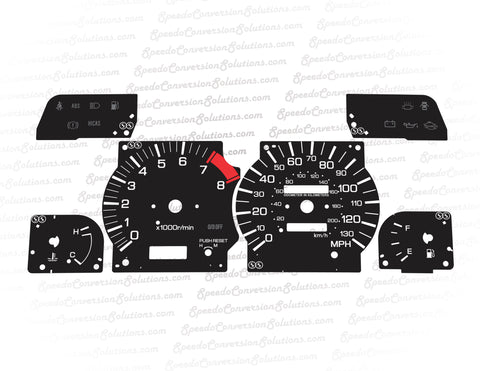 1995-1998 Nissan Silvia S14 STD with Small KMH- 130 MPH