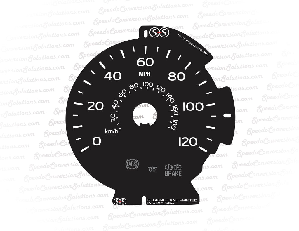 2015-2020 Ford F-150 8 Inch Screen STD Diesel 120 MPH - Speedometer Only